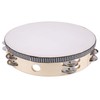 Tosnail 10 Inches Handheld Wooden Tambourine - Double Rows 16