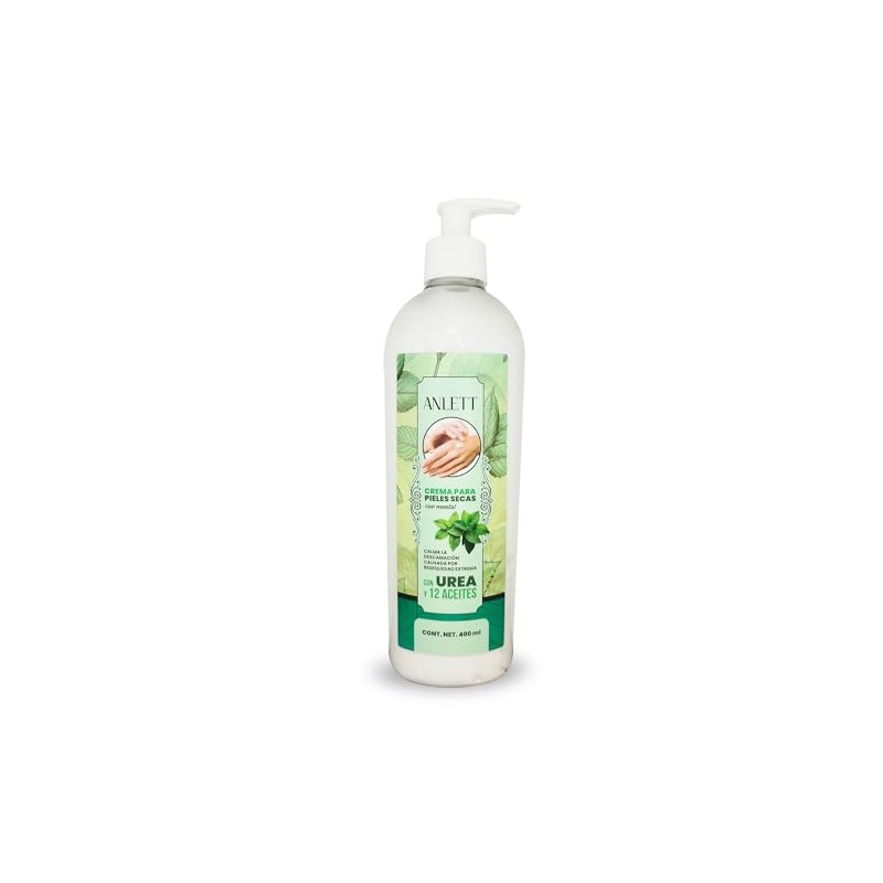 Crema para Pieles Secas con Mentol, Urea y 12 Aceites,