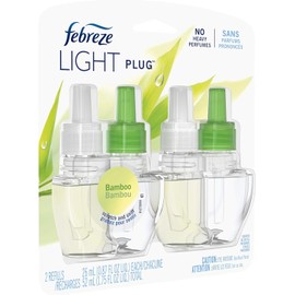Febreze LIGHT Plug with Fade Defy Technology Air Freshener - Bamboo Bambou - (2) of 0.87 fl oz Refills