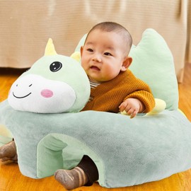 TOPINCN Baby Floor Seat, Baby Support Seat Cute Cartoon Infant Seat Soft PP Cotton Filling Sit Me Up Baby Seat with Non Slip Bottom Soft Handles for Boys Girls