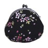 Wallet Purse Japanese Pattern Black Cherry Blossom Sakura Made in