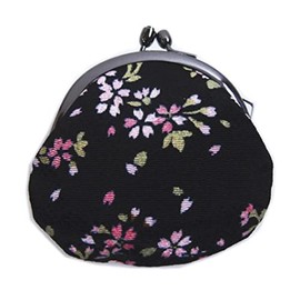 Wallet Purse Japanese Pattern Black Cherry Blossom Sakura Made in Japan Women's Women's, black