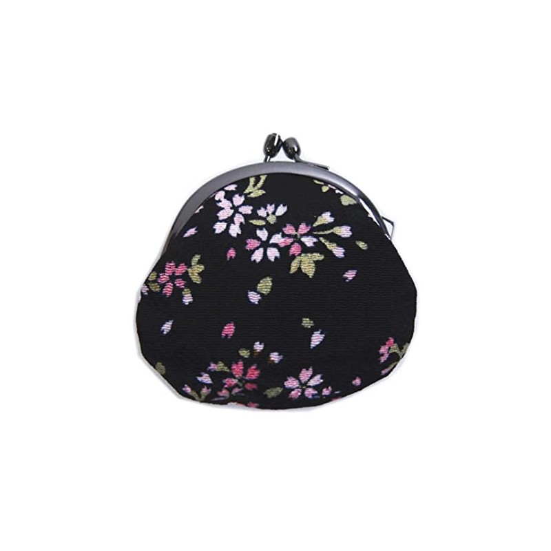 Wallet Purse Japanese Pattern Black Cherry Blossom Sakura Made in