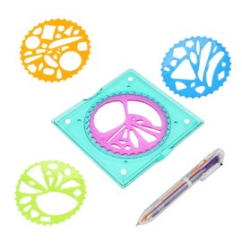 Regla de pintura Plantilla de dibujo Regla geométrica Herramienta de dibujo en espiral Juguete de arte Artículos de papelería para niños