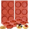 Ocmoiy 3 Inch Egg Mold for Breakfast Sandwiches Round Silicone