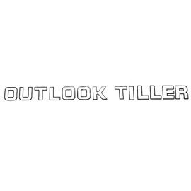 Crestliner Boat Decal 2180436 | Outlook Tiller White Black Sticker
