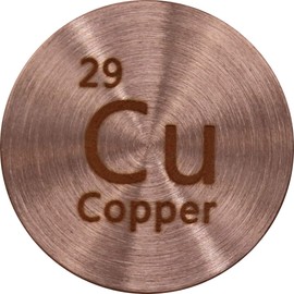 Copper (Cu) 24.26mm Metal Disc 99.9% Pure for Collection or Experiments