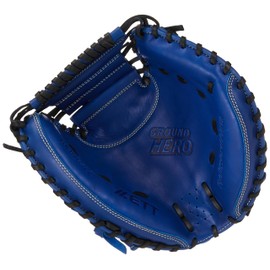 Zett BJCB76522 Boys Soft Baseball Catcher Mitt Grand Hero Catcher Royal Blue (2500) Right Throw