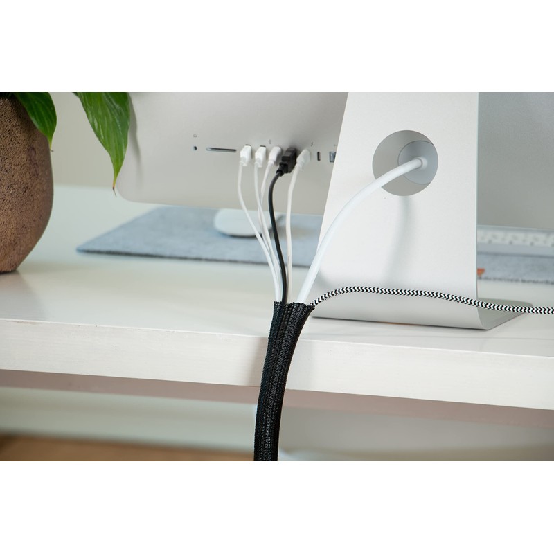 Hicab 3 m cable conduit, 19 mm, black: self-closing and