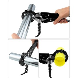 QWORK Adjustable Exhaust Tube Chain Cutter, for Cutting Tailpipes and Exhaust Pipes
