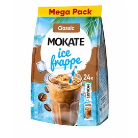 24 x Mokate Ice Frappe Instant Coffee Sachets. 2 x 12 Packs – Cool & Creamy Cafe Style Iced Coffee Drink – Smooth Frappe Flavour – Just Add Milk & Ice – Refreshing Summer Beverage for Home
