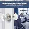 Cielsa Dawn Glass Door Knobs Interior with Lock, Satin Nickel