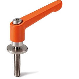 NBK Mechanical Components Clamp Lever Flat Washer Embedded Type LDMS-8-50-LW25-OR (Orange)