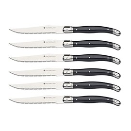 MasterClass Steak Knive Set of 6, Stainless Steel, 1.2 x 1.6 x 23 cm ( 0.5 x 0.6 x 9"), Silver