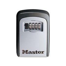 Master Lock MLK5401D LOCKING COMBINATION 5-KEY STEEL BOX, 3 7/8W X 1 1/2D X 4 5/8H, BLACK/SILVERFull Carton Of:4 EA
