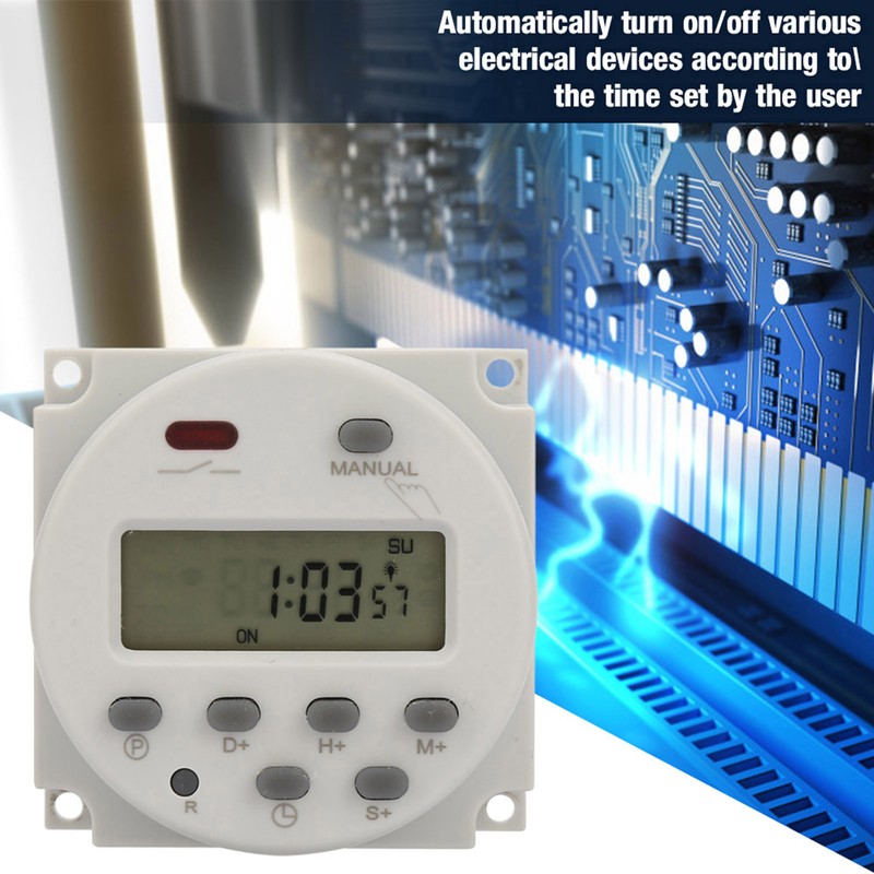 Small Type 7 Days Programmable Digital Displayed Timer Switch 1S~168h