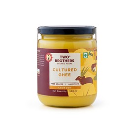 A2 Ghee Butter Grass Fed from Gir Cow | Gut Friendly | Healthy Butter Alternative | Non-GMO, Lactose-Free, Keto Friendly – 16 Oz from Two Brothers India Farms