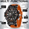 findtime Relojes para Hombres Watches for Men Orange Mens Watches