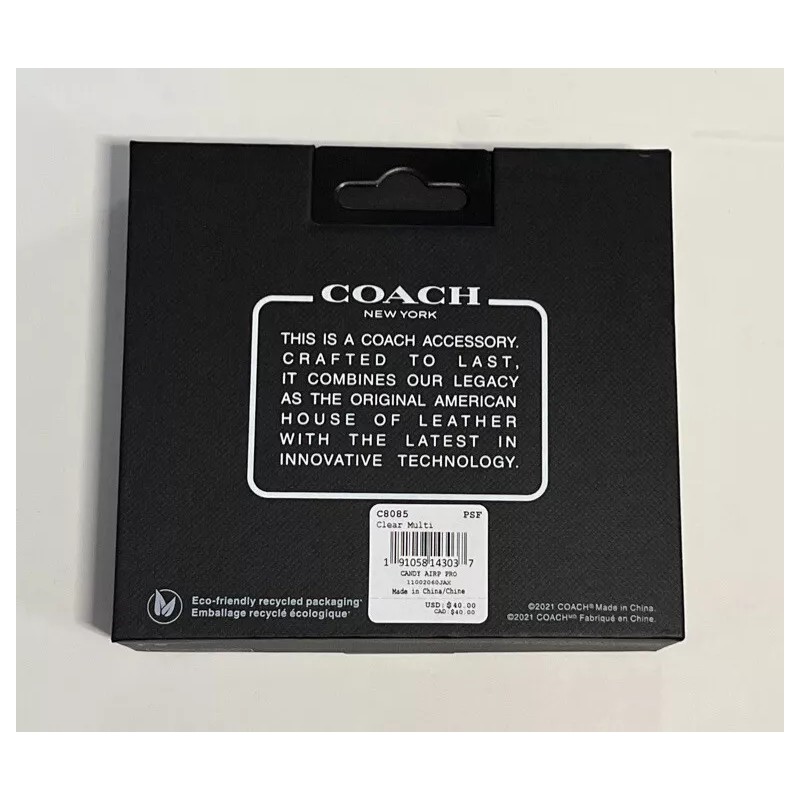 COACH Airpods Pro Case with Clear Wrapped Candy Case Gift