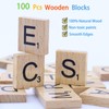Humerry Spelling Games with 30 Double-Sided Flash Cards, 100Pcs Wooden