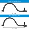 Voolan All Metal Shower Head Extension Arm, 14 Inch Curved