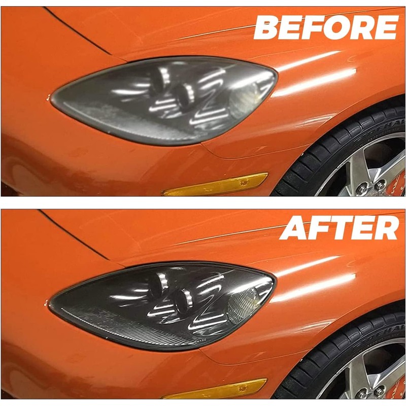 Kojem Clear Headlight Lens Cover Compatible with 2005-2013 Corvette C6