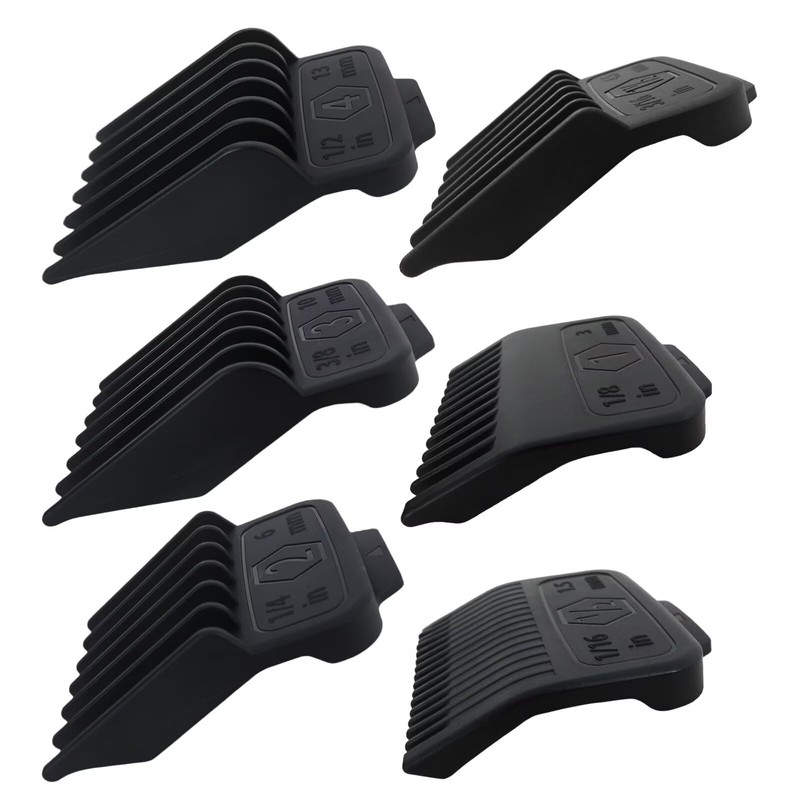 WELURE 6-Pack Magnetic Guards Hair Guides Plastic Combs for TPOB