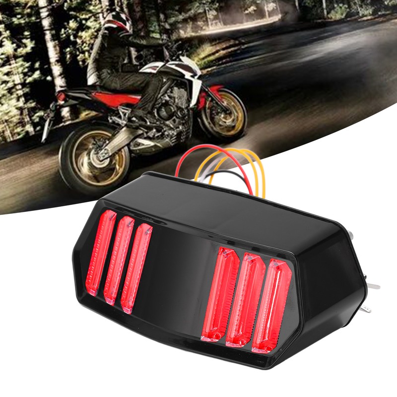 LED Motorcycle Taillight Turn Brake Driving Signal Lamp 42W for