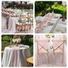 Sioloc 5 Pack Light Pink Cheesecloth Table Runner Spring Decor