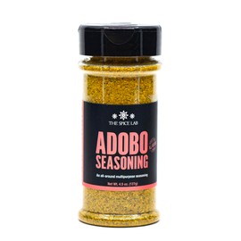The Spice Lab Adobo Seasoning with Kosher Salt - Spanish Seasoning for Steak, Ground Beef, Fish & Poultry – 4.5 oz Shaker Jar – Non GMO & Gluten Free – 7077