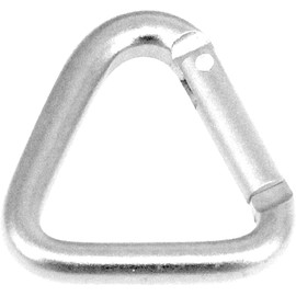 Carabiner Clip, Heavy Duty Auto Locking Clip, Triangle Carabiner, Anti-Rust and Abrasion Resistant Key Holder for Hiking Backpacks, Dog Leashes, Keychains (Silver)