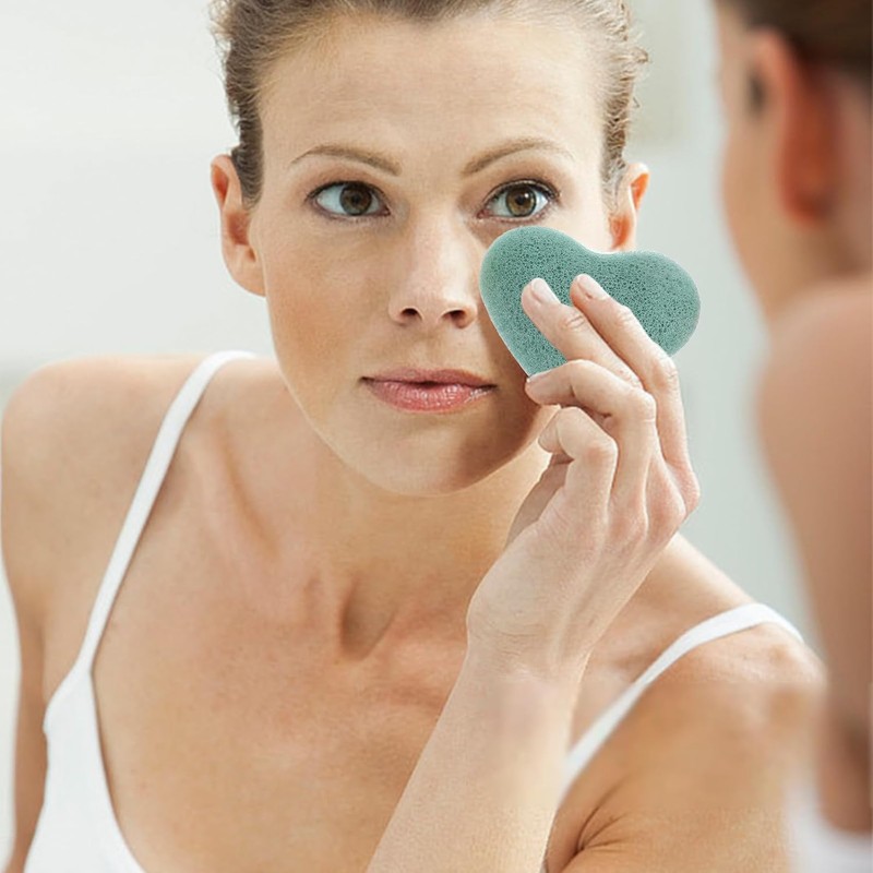 3 Esponjas Faciales Exfoliantes con Diseño de Forma Simbólica para