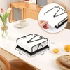 Servilleteros Mesa Elegantes,Acrílico Servilleteros,Servilletero Mesa Comedor Metal Negro,Servilletero Plano de