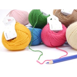 Yokota DARUMA iroiro Wool Yarn Col.48 Dark Gray 01-1410-0048 0.7 oz (20 g) Approx. 254.6 ft (70 m) 3 Ball Set