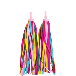 Bike Streamers Bicycle Handlebar Streamers Colorful Polyester Streamers Bike Grips Tassel Streamers Kids Bike Decorations for Baby Carrier Accessories (Yellow)
