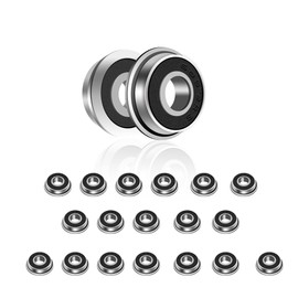 ANGEEK 20 pieces F695-2RS 5 mm x 13 mm x 4 mm flange, double protected deep groove ball bearings for Voron Mobius 2/3 3D printers, DIY, various mechanical devices, etc