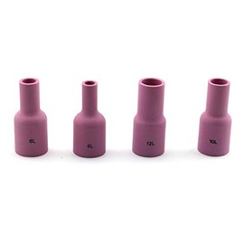 WeldingCity 4-pk Assorted Alumina Ceramic Cup 53N87L-53N88L-57N74L-57N75L (#6-#12) for Large Gas Lens Setup in TIG Welding Torches