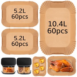 Hot Air Fryer Accessories for Ninja Foodi Flexdrawer 10.4 L AF500EU, Pack of 150 Airfryer Backpaper for Cosori Hot Air Fryer 10L, Compatible with Instant 8.5L and Duronic 10L (180 Pieces)