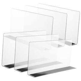 NUOLUX 6pcs L Shape PVC Clear Plastic Convenience Store Display Baffle Supermarket Shelf Separator L Shape Divider Transparent Shelf Separator Wardrobe Shelf Divider Divider Board Store Supplies