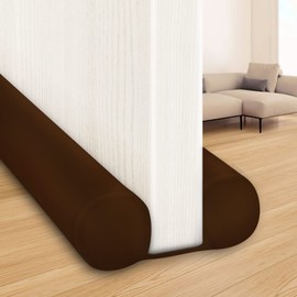 MAXTID 32" Door Draft Stopper Brown Home Essentials for New Home Door Stoppers for Bottom of Door Under Door Weather Stripping Large Door Draft Blocker