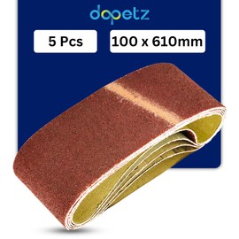 Dapetz ® Sanding Belt 100 x 610mm to Fit Makita 9404 Belt Sander, Aluminuim Oxide 80 Grit Sander Belts for Grinding, Polishing, Sharpening and Derusting (5 Pieces)
