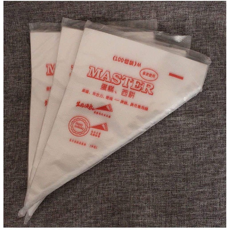 Amandakasa Pastry Bags, 100 Count, Cream Squeezing Bags, Disposable Pastry