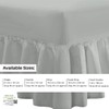 DTEX HOMES Luxury Extra Deep Frilled Valance Fitted Sheets, Double