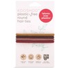 Kooshoo Round Mondo Plastic-Free Hair Ties 4 Pack, Black