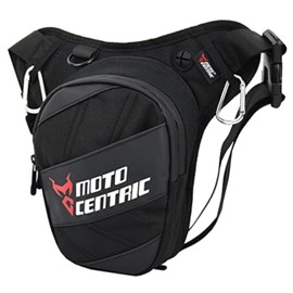 Motorcycle Drop Leg Bag Outdoor Waist Pack for Men Women, #04Black(Red), Cycling, sports