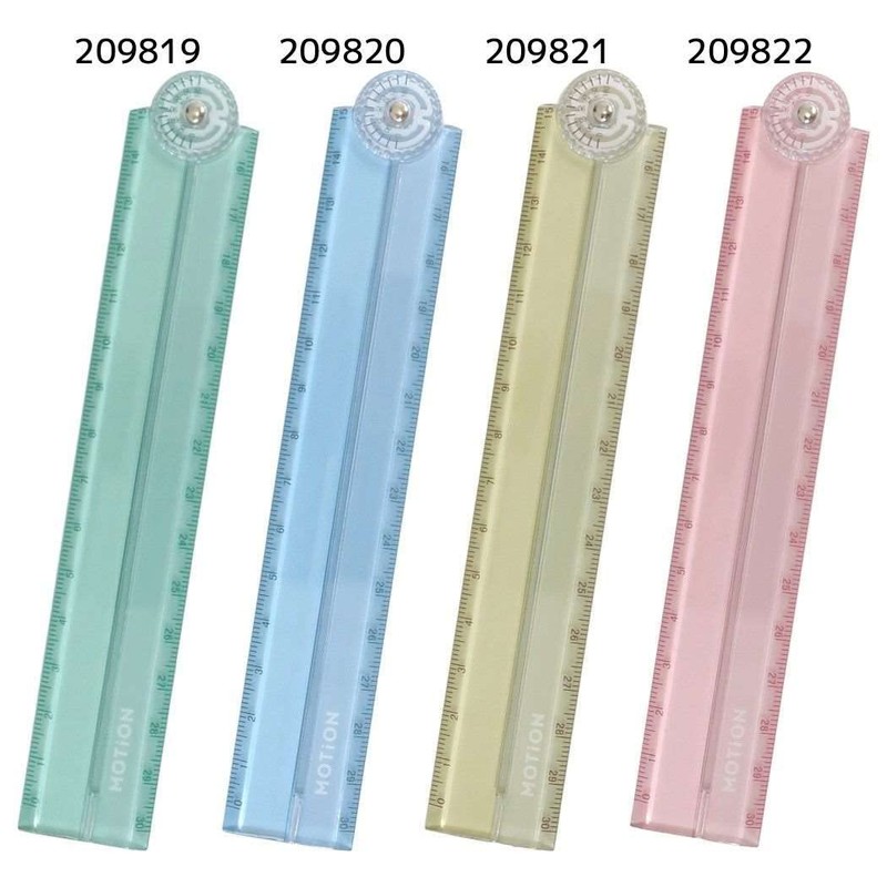 MOTion 209819 Slim Folding Ruler with Protractor, 11.8 inches (30