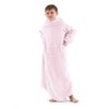 DecoKing Lazy TV Blanket, Microfibre Fleece Blanket with Sleeves, Pockets
