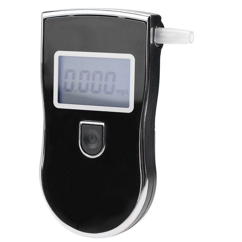 Professional Digital Breath Alcohol Tester High Precision Portable Black
