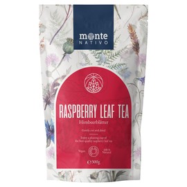 Raspberry Leaf Tea (300g) Monte Nativo – Premium quality – Birth preparation – Pregnancy tea – Gently cut and dried – 100% natural – No added sugar – No additives – Raspberry leaves – Women's tea
