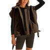 OPCAKM Women's Fuzzy Fleece Vest Oversized Sleeveless Sherpa Jacket Warm